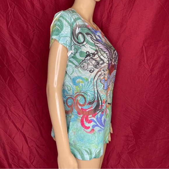 New Mix Y2K Retro Flash Tattoo Sparrow Hope Fitted Tee 2X - Picture 7 of 8